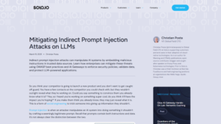 Mitigating Indirect Prompt Injection Attacks on LLMs
