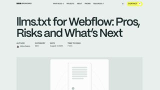 llms.txt for Webflow: Pros, Risks and What’s Next